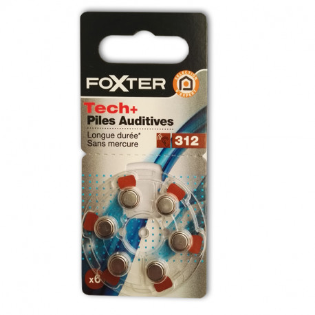 FOXTER 6 Baterii do aparatów słuchowych (nr312) bez rtęci