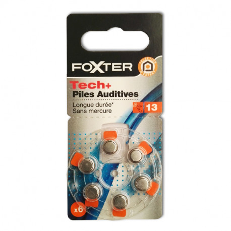 FOXTER 6 Baterii do aparatów słuchowych (nr13) bez rtęci 