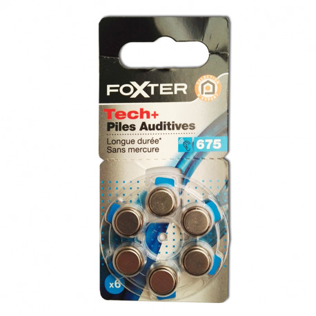 FOXTER -6 Baterii do aparatów słuchowych (nr 675) bez rtęci 