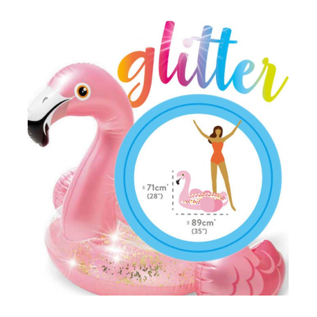 SAND&SUMMER glitter flamingo tube  71x89cm