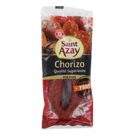 Chorizo - Kiełbasa wieprzowa średniorozdrobniona, wędzona, podsuszana z hiszpańską papryką, pikantna. 
Pakowano w atmosferze och