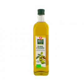 Oliwa z oliwek najwyższej jakości z pierwszego tłoczenia,. Produkt pochodzący z rolnictwa ekologicznego .