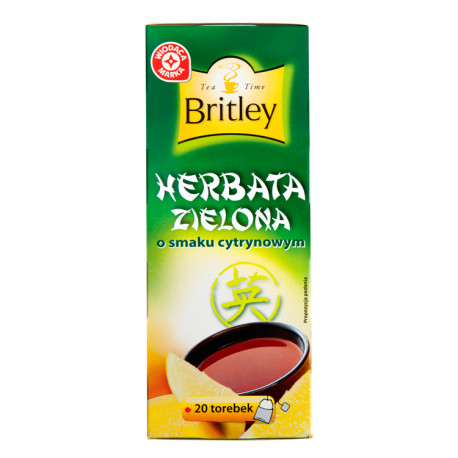 Herbata zielona aromatyzowana o smaku cytrynowym, ekspresowa