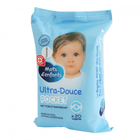 Chusteczki nawilżane dla dzieci
Z ekstraktem ze słodkich migdałów i bawełny
Chusteczki w 100% z naturalnych włókien. 
Testowane 