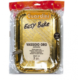 Guardini Easy Bake taca tekturowa złota 3szt 19x28cm