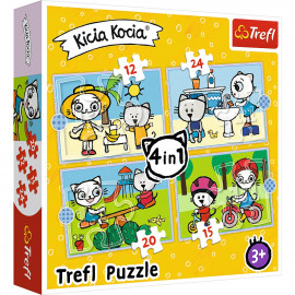 Trefl Kicia Kocia 4w1 Puzzle 3+