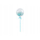 Baby Time Balon transparentny na patyczku z konfetti niebieskim 12,5cm