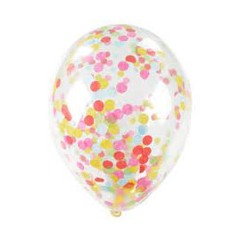 Party Time Balony z kolorowym konfetti 5szt./30cm