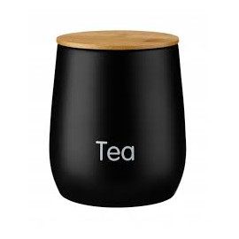 Galicja Pojemnik metalowy okrągły czarny na herbatę Monaco "Tea"