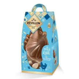 Revillon figurka z czkolady mlecznej- KURA z jajeczkami 300g