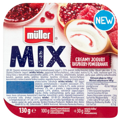 Müller Mix Jogurt z wsadem owocowym 130 g