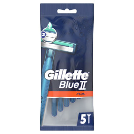 Gillette Blue II Plus Maszynki jednorazowe dla mężczyzn 5 sztuk