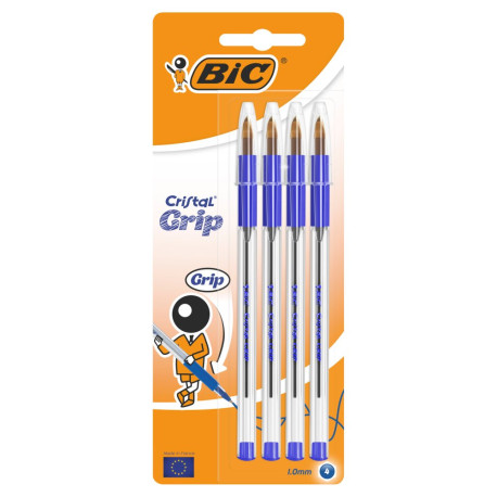 BiC Cristal Grip Długopis 4 sztuki