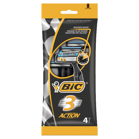 BiC 3 Action 3-ostrzowa maszynka do golenia 4 sztuki