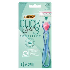 BIC Soleil Click 3 Sensitive 3-ostrzowa maszynka do golenia z wymiennymi wkładami 2 sztuki