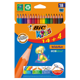 BiC Kids Evolution Kredki bezdrzewne 18 sztuk