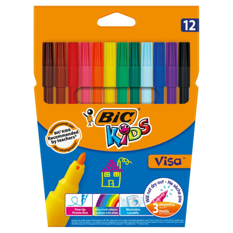 BiC Kids Visa Kolorowe flamastry 12 sztuk