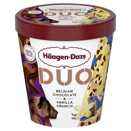 Häagen-Dazs Duo Belgian Chocolate & Vanilla Crunch Lody 420 ml