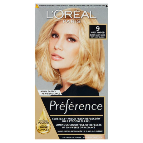 L\'Oréal Paris Préférence Farba do włosów bardzo jasny blond 9 Hollywood