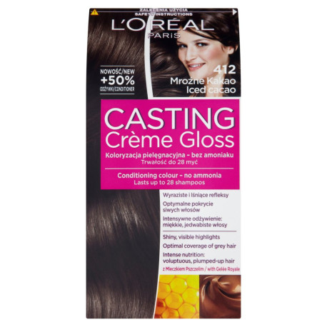 L'Oréal Paris Casting Crème Gloss Farba do włosów 412 Mroźne kakao
