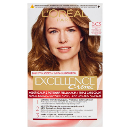 L'Oréal Paris Excellence Farba do włosów świetlisty ciemny blond 6.03