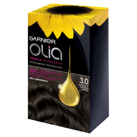 Garnier Olia Farba do włosów 3.0 Bardzo Ciemny brąz