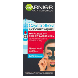 Garnier Czysta Skóra Maska peel-off przeciw zaskórnikom aktywny węgiel 50 ml