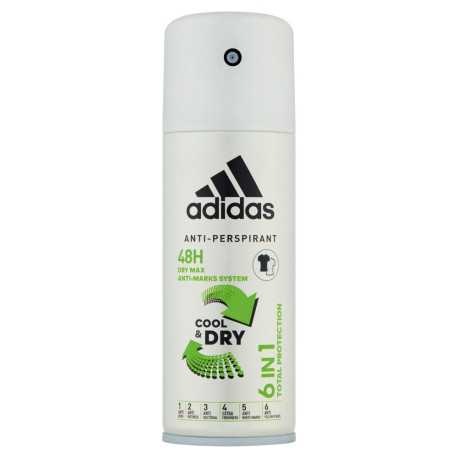 Adidas 6 in 1 Dezodorant antyperspirant dla mężczyzn 150 ml
