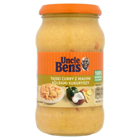 Uncle Ben's Sos tajski curry z małymi kolbami kukurydzy 400 g