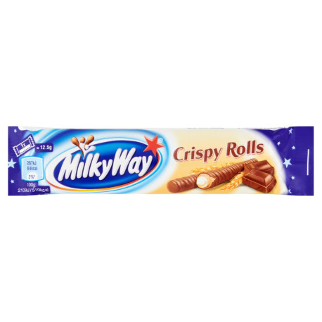 Milky Way Rurki z nadzieniem mlecznym w polewie z mlecznej czekolady 25 g