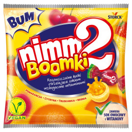 nimm2 Boomki Rozpuszczalne cukierki owocowe wzbogacone witaminami 90 g