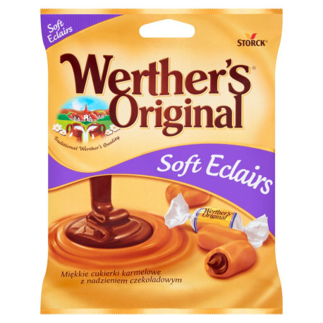 Werther\'s Original Soft Eclairs Miękkie cukierki karmelowe z nadzieniem czekoladowym 70 g