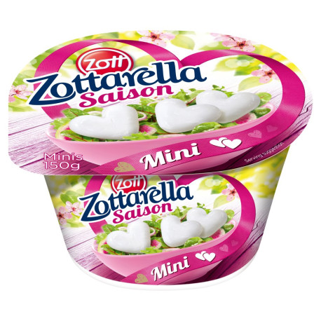 Zott Zottarella Minis Ser Mozzarella serduszka 150 g
