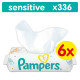 Pampers Sensitive chusteczki nawilżane dla niemowląt 6 x 56 sztuk