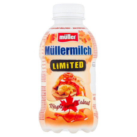 Müller Müllermilch Napój mleczny o smaku syropu klonowego i orzechów włoskich 400 g