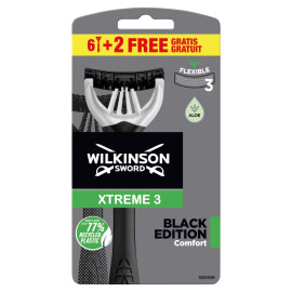 Wilkinson Sword Xtreme 3 Black Edition Jednorazowe maszynki do golenia 6 sztuk
