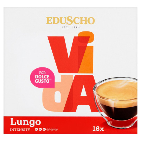 Eduscho Vida Lungo Kawa mielona w kapsułkach 112 g (16 x 7 g)