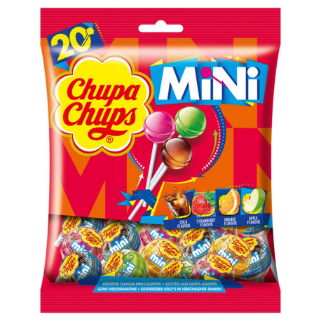 Chupa Chups Mini Lizaki wielosmakowe 120 g (20 sztuk)