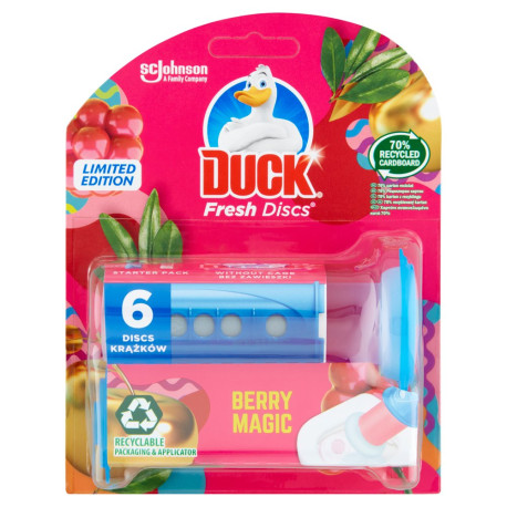 Duck Fresh Discs Żelowy krążek do toalety o zapachu owoców leśnych 36 ml