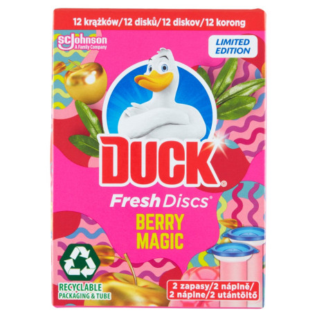 Duck Fresh Discs Podwójny zapas do toalety o zapachu owoców leśnych 72 ml (2 x 36 ml)
