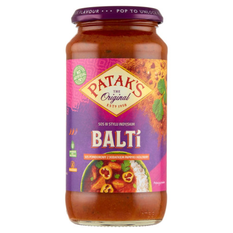 Patak's Balti Sos pomidorowy z dodatkiem papryki i kolendry 450 g