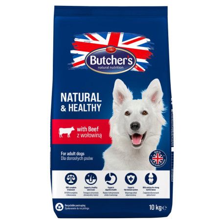 Butcher's Natural & Healthy Karma dla psów z wołowiną 10 kg