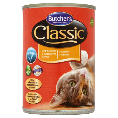 Butcher\'s Classic Karma dla dorosłych kotów z kurczakiem 400 g