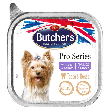 Butcher\'s Pro Series Karma dla psów kawałki w galaretce z cielęciną i marchewką 150 g