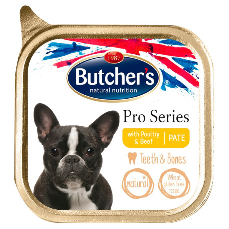 Butcher's Pro Series Karma dla psów dorosłych pasztet z drobiem i wołowiną 150 g