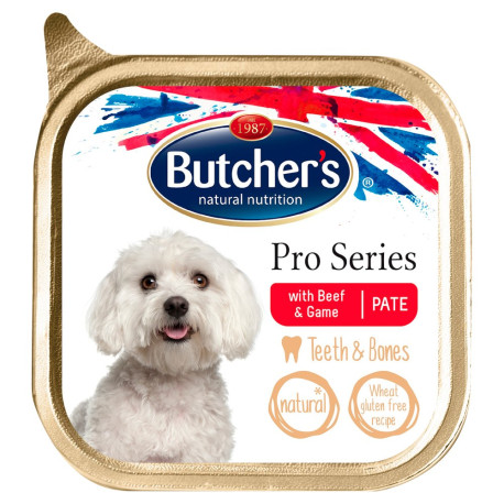 Butcher's Pro Series Karma dla dorosłych psów pasztet z wołowiną i dziczyzną 150 g