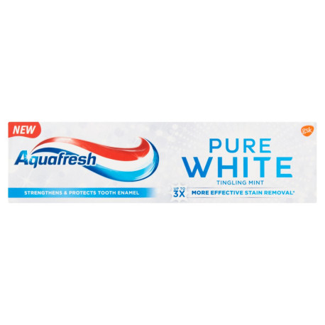 Aquafresh Pure White Tingling Mint Pasta do zębów z fluorkiem 75 ml