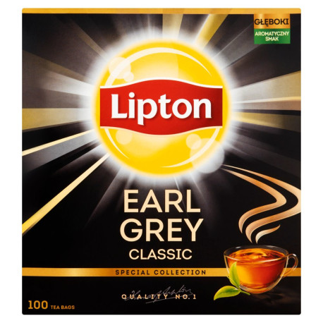 Lipton Earl Grey Classic Herbata czarna 150 g (100 torebek)