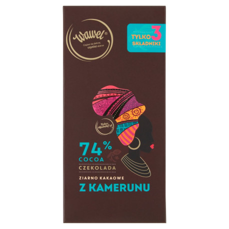 Wawel Czekolada 74% cocoa ziarno kakaowe z Kamerunu 100 g