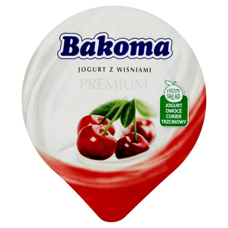 Bakoma Premium Jogurt z wiśniami 140 g